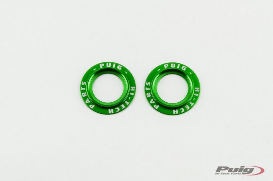 Rings for axle sliders PUIG 20271V PHB19 aluminium green