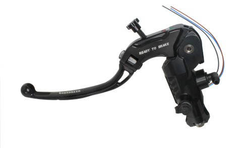 Clutch master cylinder ready to brake ACCOSSATO 16x16 with black folding lever (nut + lever)