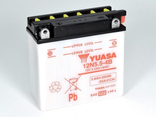 Conventional 12V battery NO ACID YUASA 12N5.5-4B