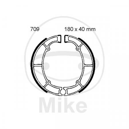 Brake shoe set EBC K709 includings springs