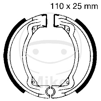 Brake shoe set EBC Y504 includings springs