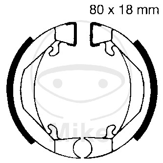 Brake shoe set EBC H322 includings springs