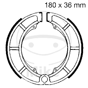 Brake shoe set EBC S626 includings springs