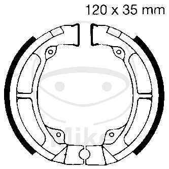 Brake shoe set EBC K703 includings springs