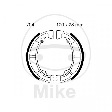 Brake shoe set EBC K704 includings springs