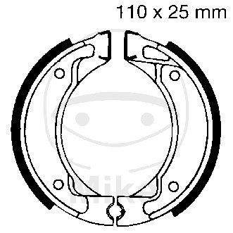 Brake shoe set EBC Y518 includings springs