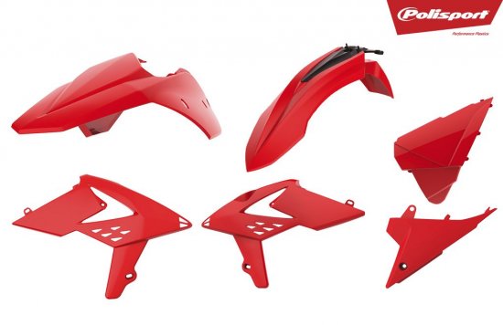 Plastic body kit POLISPORT 90703 red Beta