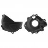 Clutch and ignition cover protector kit POLISPORT 90957 Crni
