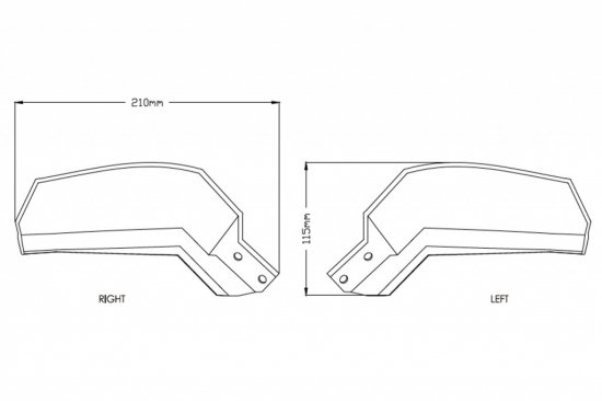 Handguards PUIG 9727W EXTENSION transparent