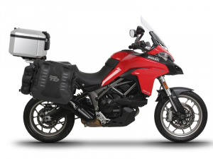 Complete set of SHAD TERRA TR40 adventure saddlebags and SHAD TERRA aluminium 37L topcase, including SHAD DUCATI MULTISTRADA 950 / 1200 / 1260