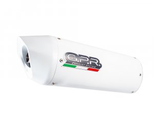 Slip-on exhaust GPR ALBUS White glossy including removable db killer and link pipe
