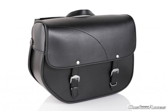 Leather saddlebag CUSTOMACCES AP0011N SANT LOUIS Crni