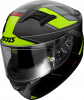 FULL FACE helmet AXXIS GP RACER SV FIBER tech matt fluor yellow XL