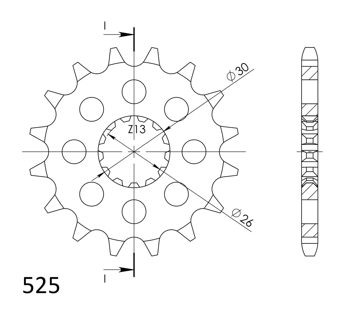 Prednji lančanik SUPERSPROX CST-1183:17 17T, 525