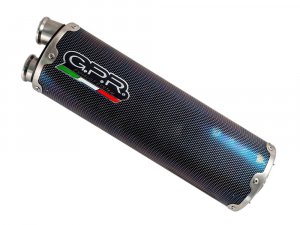 Slip-on exhaust GPR DUAL Brushed Stainless steel including removable db killer and link pipe