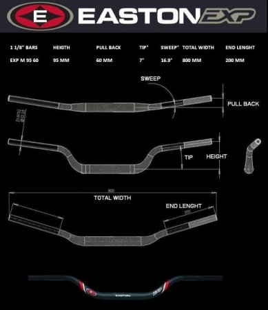 Handlebar EASTON EXP M 95 60 EXP