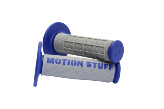 Motocross supersoft grip MOTION STUFF Grey/Blue for SUZUKI RM 500