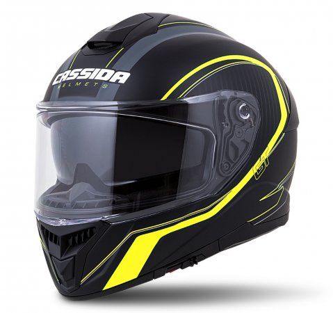 Full face helmet CASSIDA Integral GT 2.0 Reptyl black/ fluo yellow/ white L