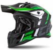 Motocross Helmet CASSIDA Cross Pro II Contra green/ black/ grey/ white XS
