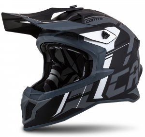 Motocross Helmet CASSIDA Cross Pro II Contra matt grey/ black/ white L