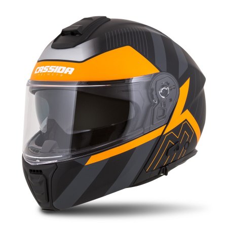 Full face helmet CASSIDA Modulo 2.0 Profile matt black/ grey/ orange S