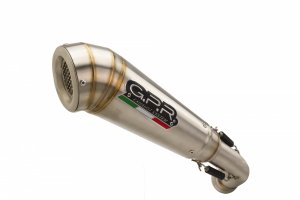 Slip-on exhaust GPR POWERCONE EVO Brushed Stainless steel including removable db killer and link pipe