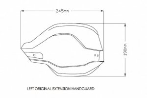 Handguards PUIG 3763N EXTENSION Crni