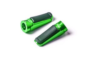 Footpegs without adapters PUIG 7318V SPORT green with rubber