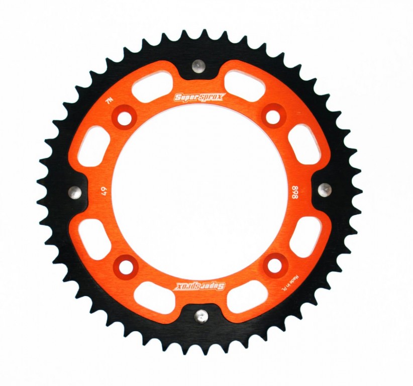 Rear sprocket SUPERSPROX RST-898:49-ORG STEALTH orange 49T, 428