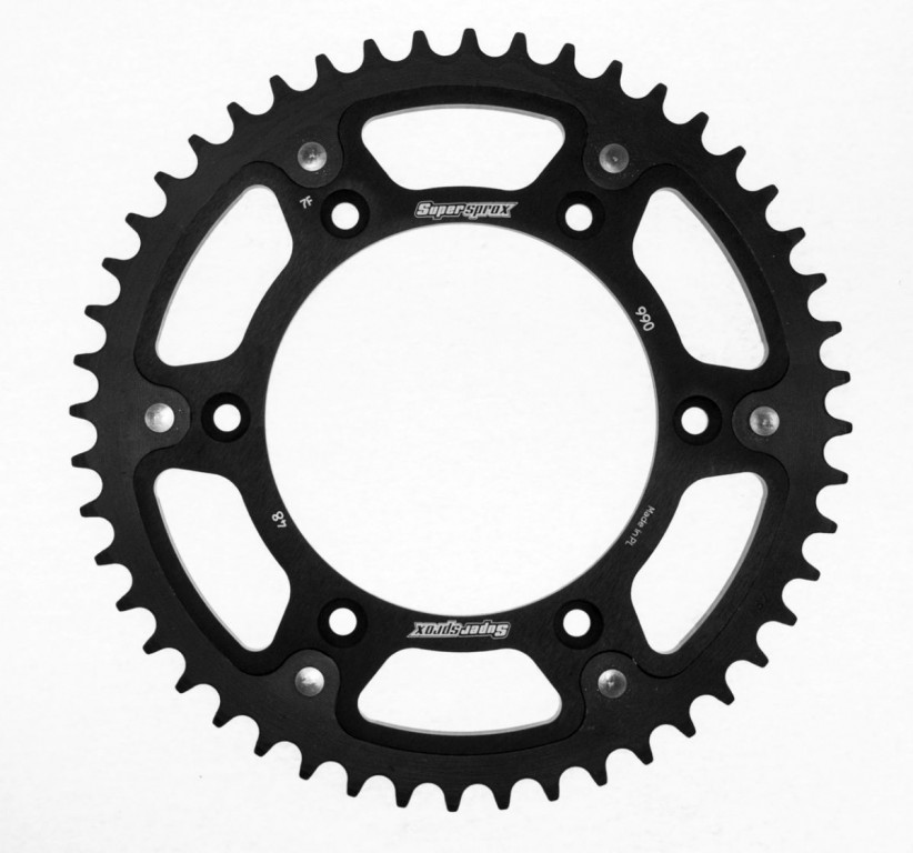 Rear sprocket SUPERSPROX RST-990:48-BLK STEALTH Crni 48T, 520