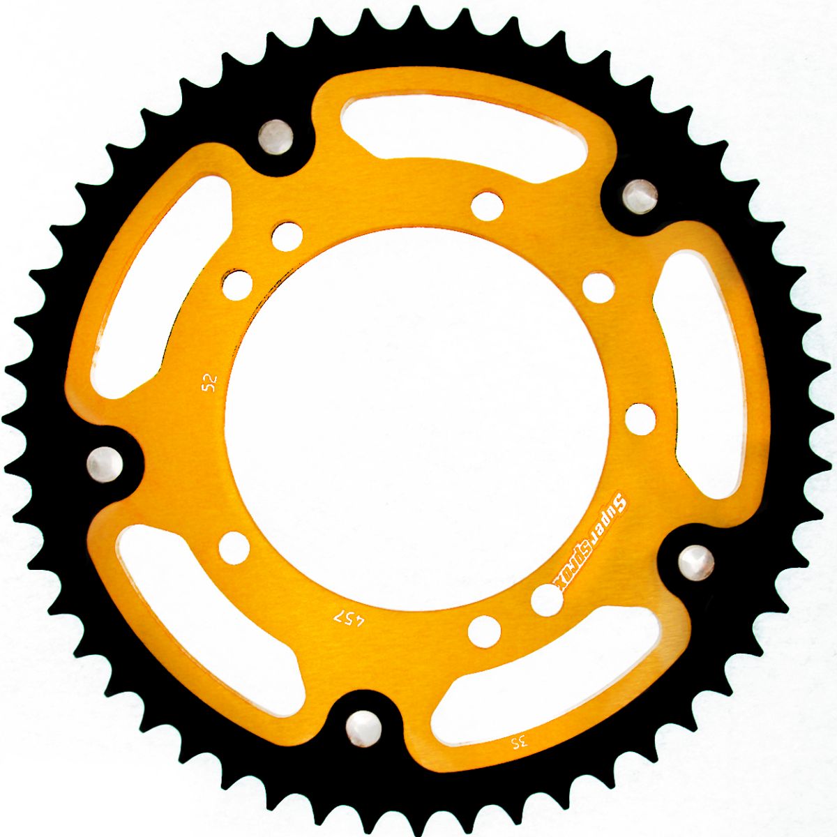 Rear sprocket SUPERSPROX RST-457:52-GLD STEALTH zlato 52T, 420