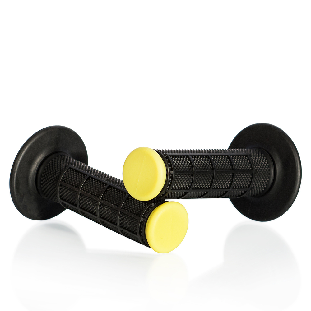 Motokros gripi MOTION STUFF ADVANCED Black/Yellow (half-waffle)