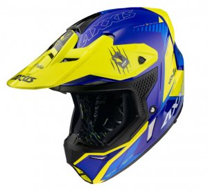 MX helmet AXXIS WOLF ABS star track c17 blue matt blue S