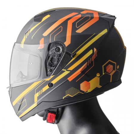 Full face helmet GMS ZG12501 HEXAGO graphic yellow - orange S