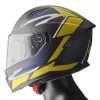 Full face helmet GMS VELOX graphic matt black-yellow-grey XL