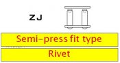Rivet type connecting link D.I.D Chain 530ZVM-X2 ZJ Gold/Gold